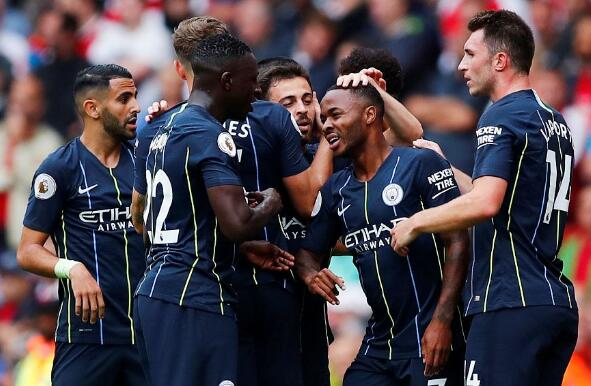 阿森纳0-2曼城 斯特林B席建功