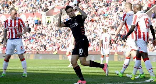 斯托克城1-2利物浦 库蒂尼奥：对斯托克城时身体不适 但还是进球了