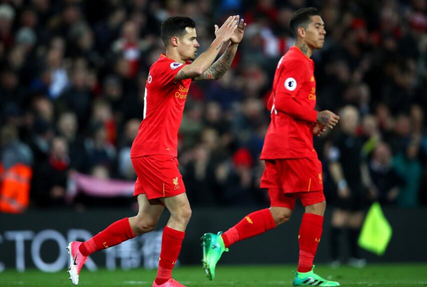 利物浦2-2伯恩茅斯，库蒂尼奥8.1分获得全场最高评分