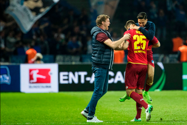 柏林赫塔1-3霍芬海姆，聚勒迎完美百场霍村欧冠不是梦