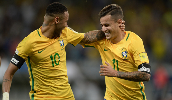 巴西VS巴拉圭，库蒂尼奥：内马尔是巴西的基石