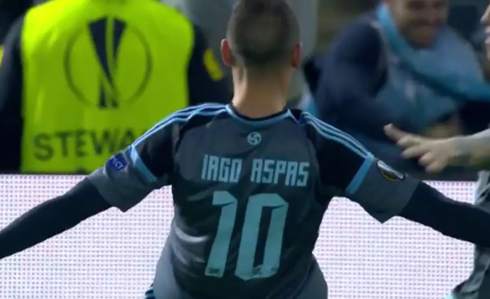 在欧联杯1/4决赛首回合的一场比赛中，塞尔塔主场3-2力克亨克，赛后，为球队打进第二球的塞尔塔前锋阿斯帕斯接受了媒体的采访，他谈到了关于本场比赛的一些话题。