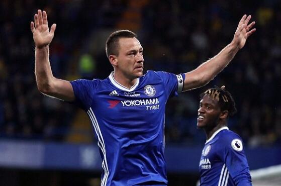 切尔西4-3沃特福德 英媒：伯恩茅斯有意与切尔西队长特里签约2年