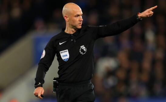 英超第22轮裁判安排：安东尼-泰勒执法阿森纳VS切尔西的比赛