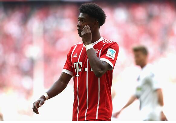 奥地利VS爱尔兰 德媒：阿拉巴确诊为膝盖囊肿撕裂 或缺战爱尔兰