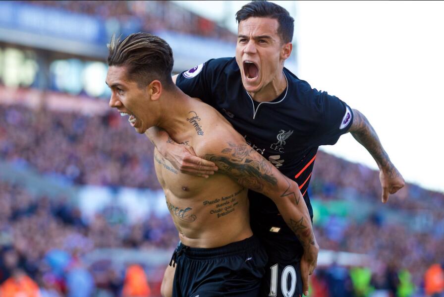 斯托克城1-2利物浦，库蒂尼奥：菲尔米诺对红军非常重要