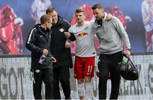 莱比锡1-1因戈尔施塔特 双重打击 莱比锡前锋维尔纳因伤离场