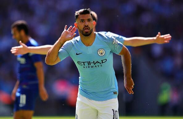 切尔西0-2曼城无缘社区盾 阿圭罗双响完成里程碑