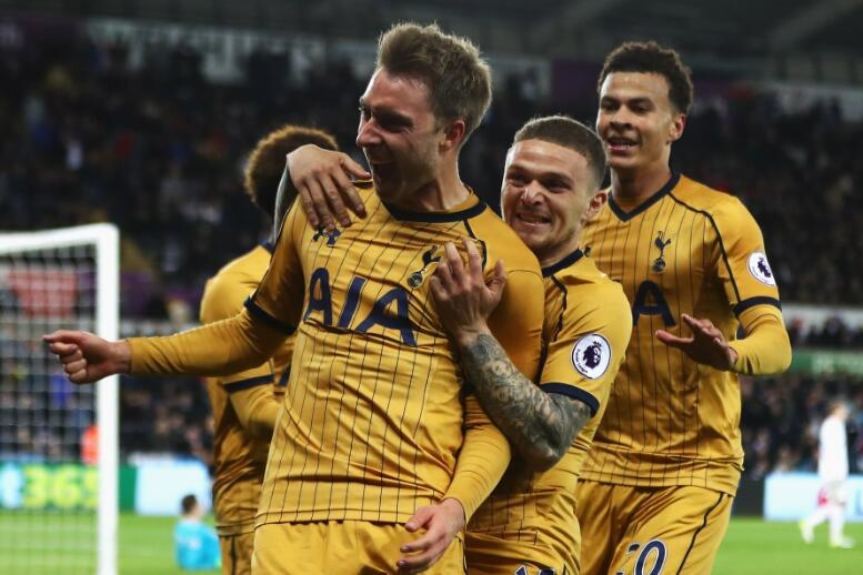 斯旺西1-3热刺，埃里克森：逆转让球队保留争冠希望