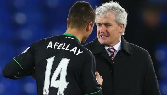 斯托克城VS赫尔城 马克-休斯：阿费莱本赛季可能将会报销